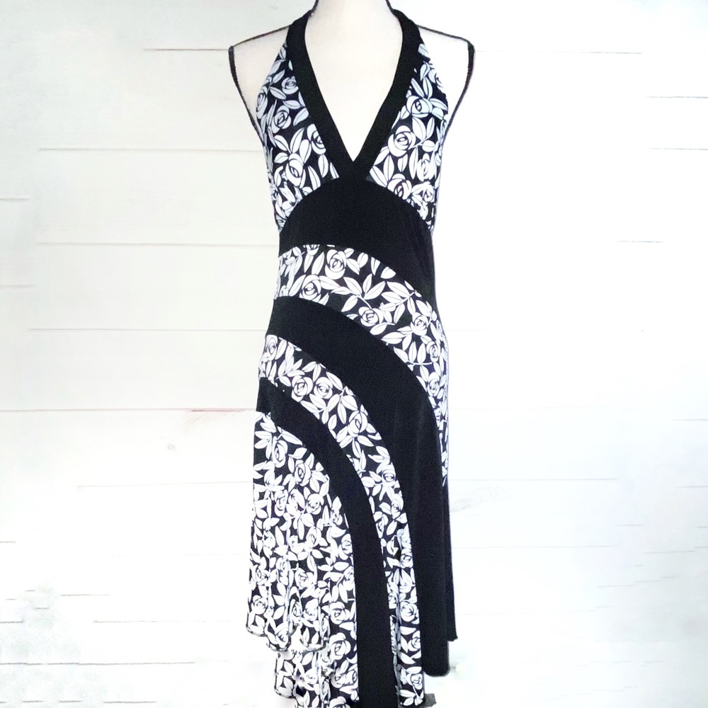 Candies Halter Floral Backless Hi/Low Dress